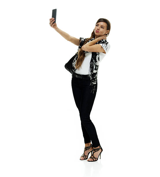istock Smiling woman taking a selfie 506546242