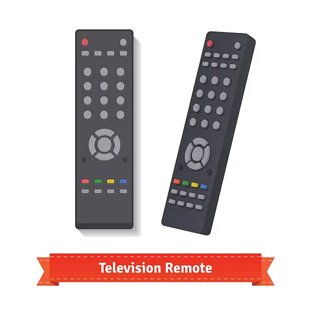 Vector illustration of Retro remote control at different angles