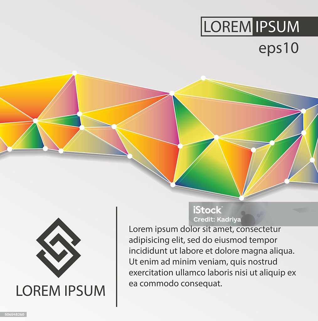 Triangles Stack Template Document Template With Abstract Triangles Illustration Stock ...