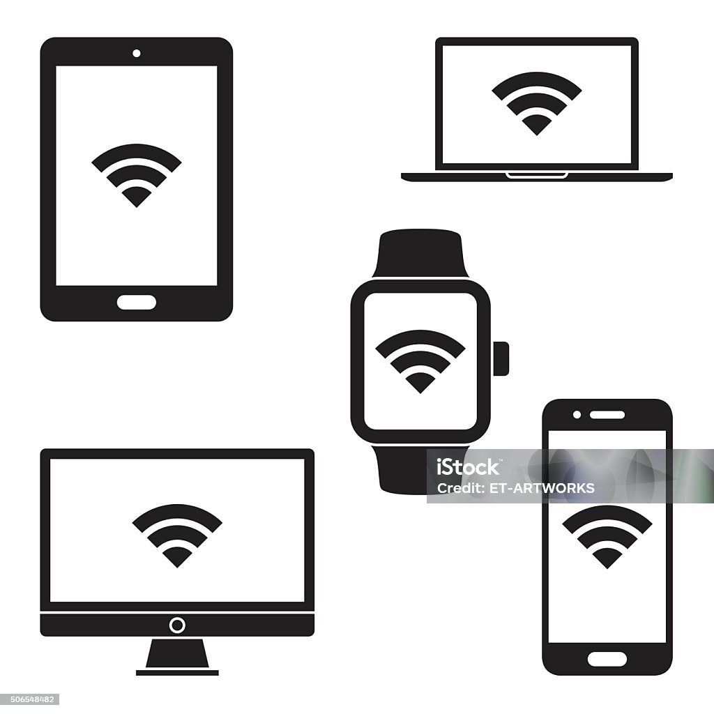 Modern digital devices icons. Vector Modern digital devices vector icons. Eps10 vector illustration with layers (removeable). Pdf and high resolution jpeg file included (300dpi). Icon Symbol stock vector