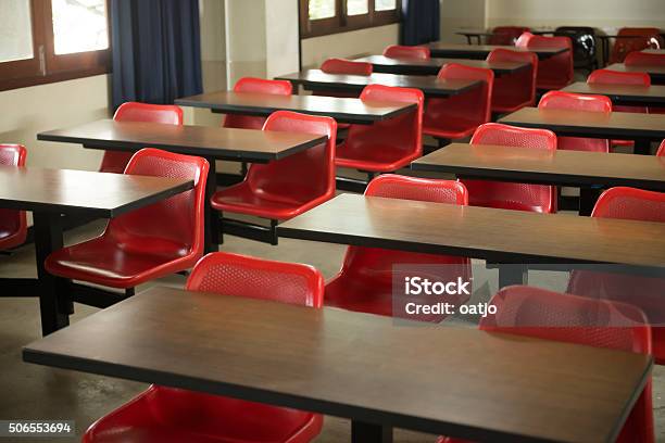 Red Empty Classroom Empty Classroom Fill With Red Lecture Seats Stock Photo - Download ...