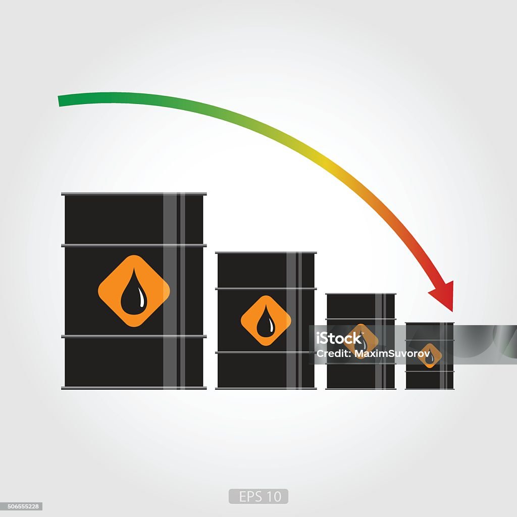 Chart Drop In Oil Prices Stock Illustration - Download Image Now ...