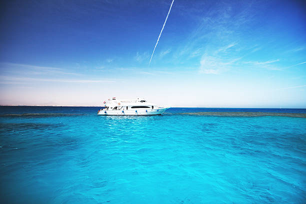 istock Motor yacht in the sea 506555346