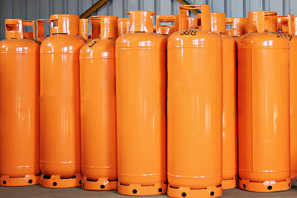 istock LPG Gas Bottles. LPG plant 506557810