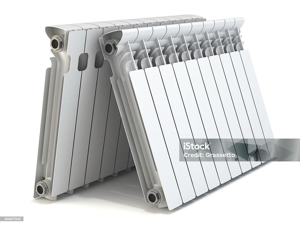 Groupe de chauffage radiators - Photo de Aluminium libre de droits