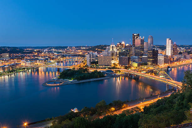 istock Pittsburgh downtown skyline at night, pennsylvania, USA 506573871