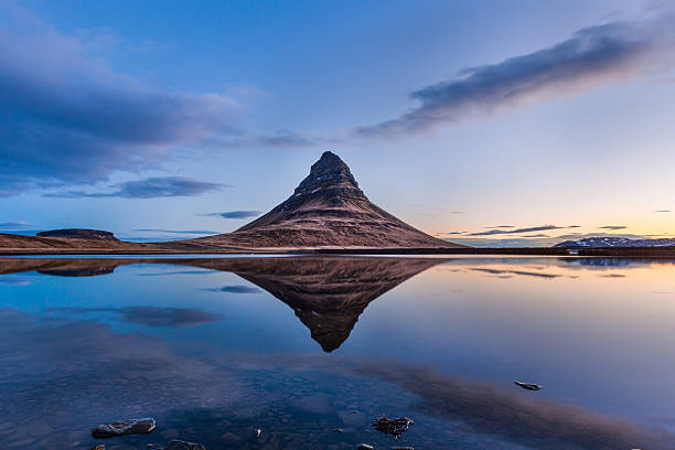 istock Kirkjufell and reflection in beautiful sunrise, Iceland 506573971
