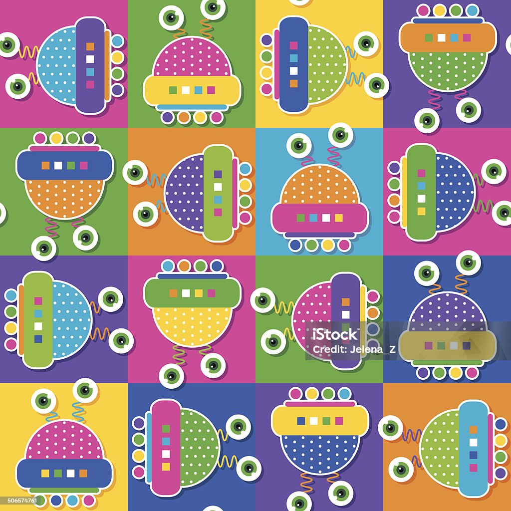 Collection Patterns Robot Colorful Robots Collection Pattern Stock Illustration - Download Image ...
