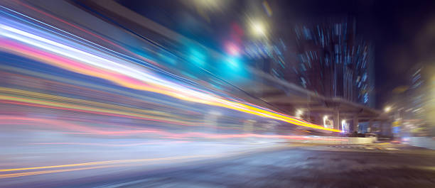 istock speed motion on road at night 506575125
