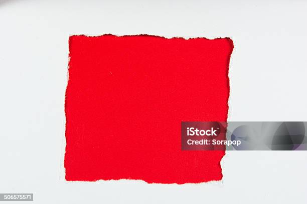 Czerwony Papier Łez Sztuk Papieru Na Białym Tle - zdjęcia stockowe i więcej obrazów Bez ludzi - Bez ludzi, Czerwony, Element projektu