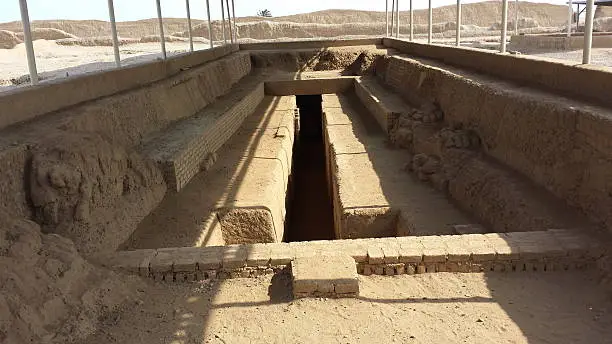 photo of the chan Chan archaeological site in the Peruvian region of La Libertad, north of Trujillo in Peru, taken in April 2014