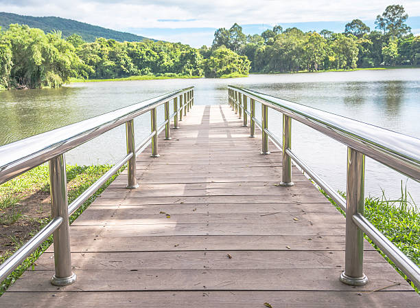 istock stainless steel bridge or pier at lake constance 506576991