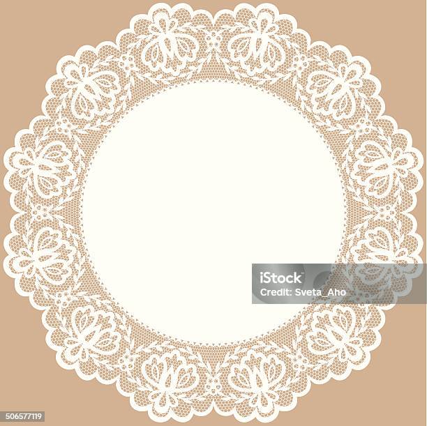 Lace Doily Stock Illustration - Download Image Now - Lace - Textile, Doily, White Color