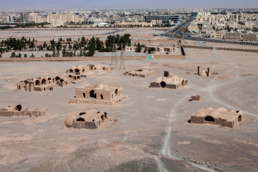 Zoroastrian buildings and cemetery in Yazd, Iran