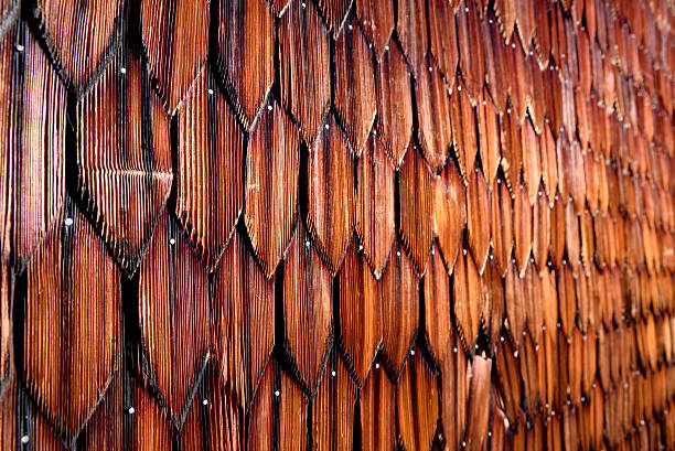 istock Abstract pattern of scorched wooden slats 506582830