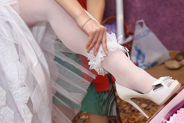 istock the bride wears a wedding garter 506583390