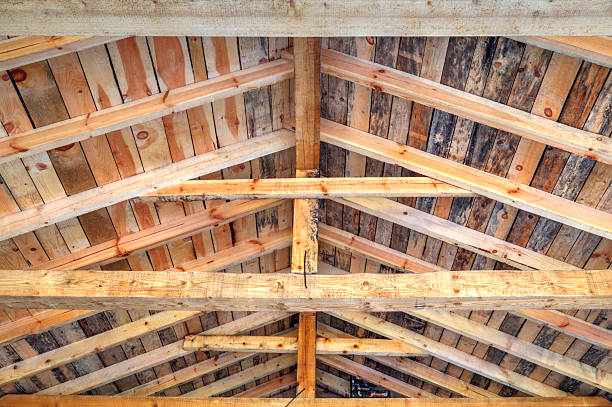 istock Wooden roof background 506584112