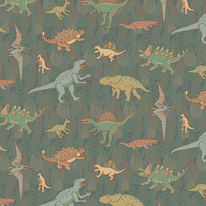 Raptor Patterns Dinosaur Raptor Pattern Stock Illustration - Download Image Now ...