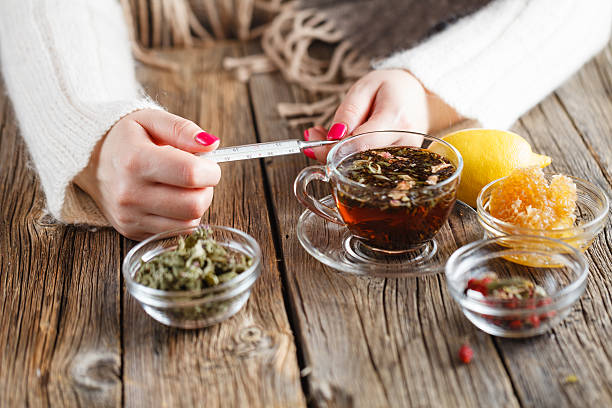 istock Hot tea against fever 506585858