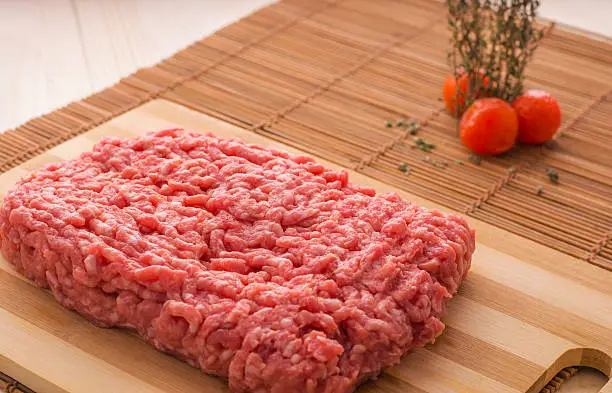 Minced meat  ready to be cooked