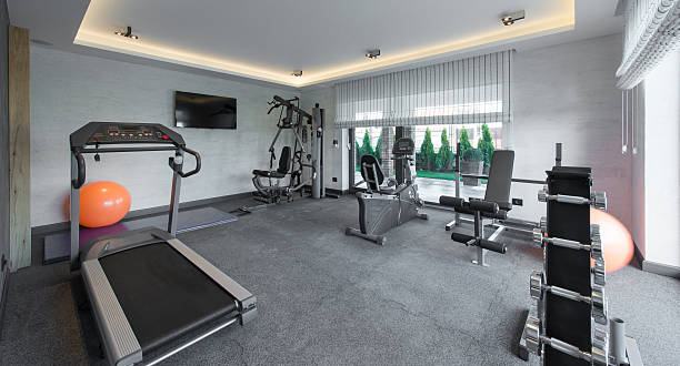 istock Home gym in luxury villa house 506591506