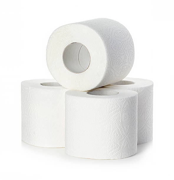 istock Toilet paper close-up isolated on a white background. 506593800