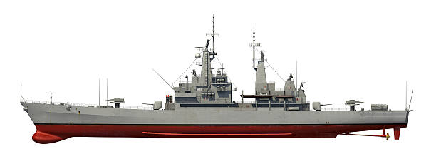 istock American Modern Warship Over White Background 506595356
