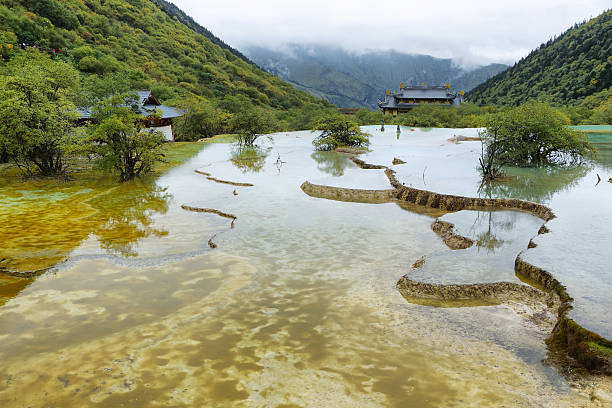istock Multi-colored pond in Huanlong scenic Area 506597760
