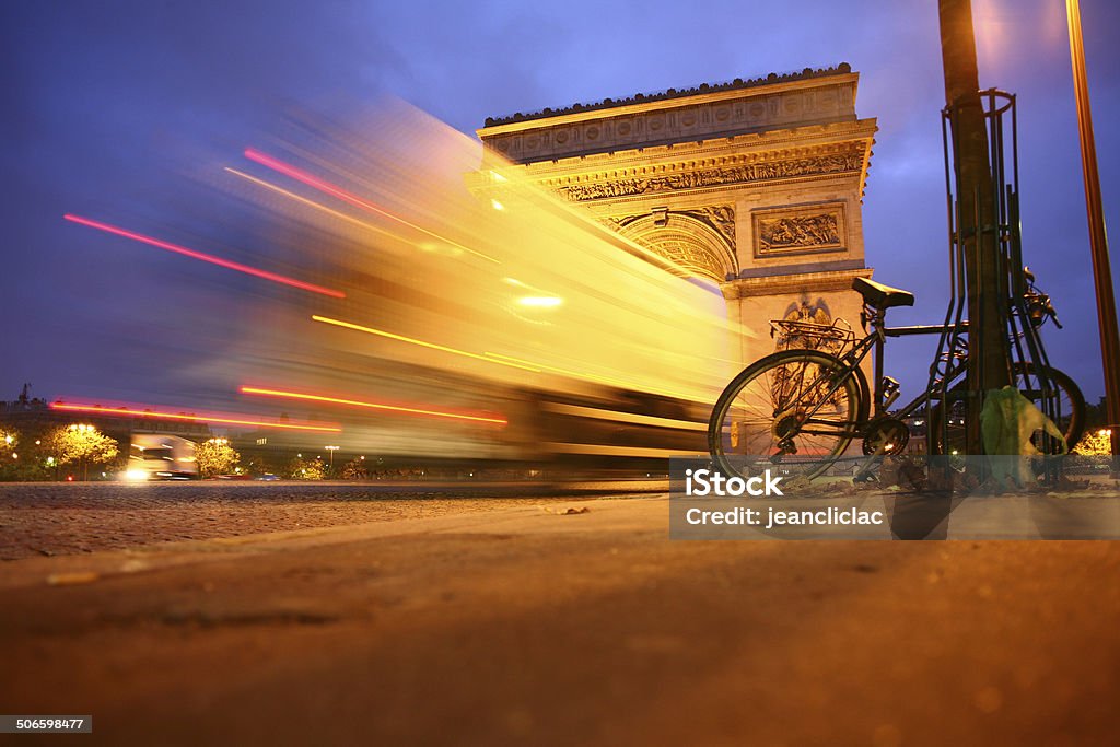 Paris triumphal arch Paris Arc de Triomphe Arc de Triomphe - Paris Stock Photo