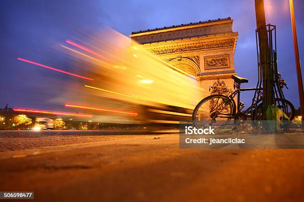 Paris Triumphal Arch Stock Photo - Download Image Now - Arc de Triomphe - Paris, Arch - Architectural Feature, Bicycle