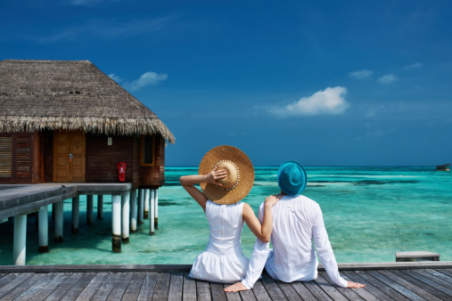 Maldives Luxury Hotel Overwater Spa Villa Bungalows with swimming pool