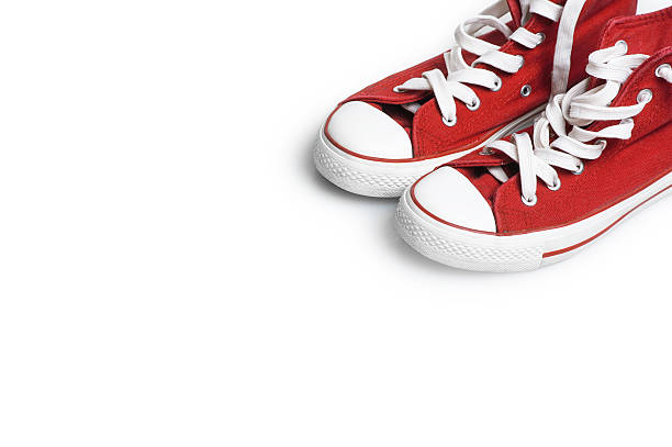 istock pair of red sneakers 506599942