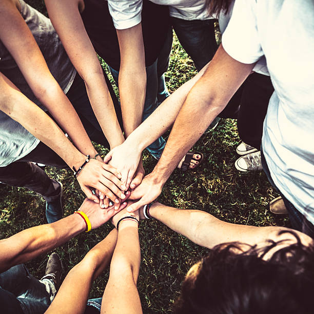 istock Group of Friends Teamwork, Stack of Hands 506600257