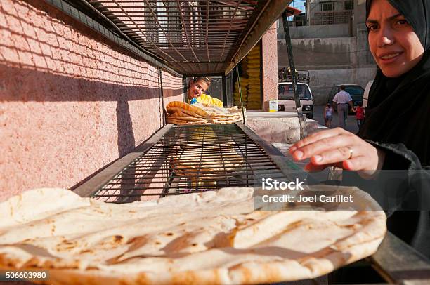 Buying Bread In Damascus Syria Stock Photo - Download Image Now - Syria, Bread, Flatbread