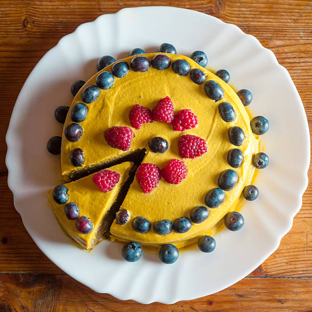 istock Vegan cake with berry fruit. 506606750