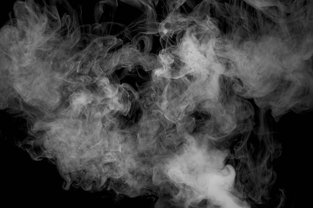 istock steam on the black background 506608262