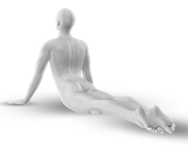 istock 3D male figure in yoga pose 506609444