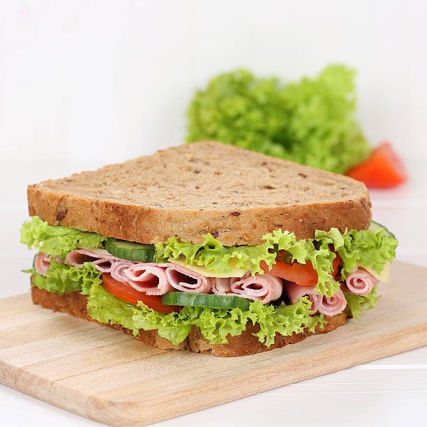 istock Healthy eating sandwich toast bread for breakfast with ham 506609932