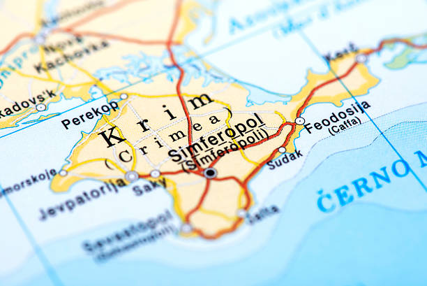 Map of Crimea, Ukraine