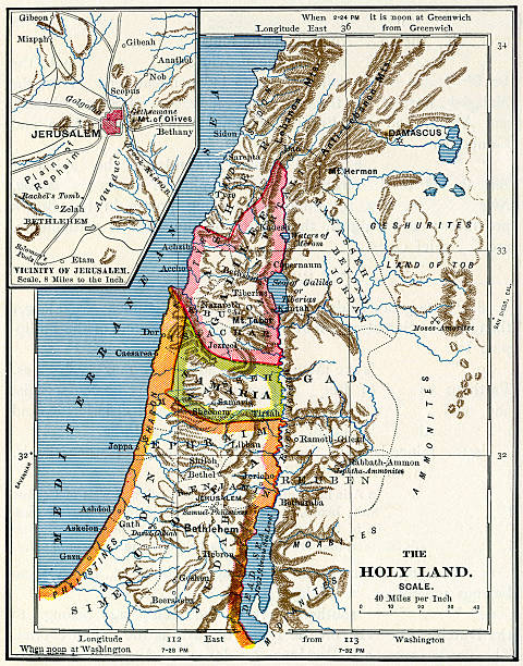 The Holy Land And Jerusalem Map 1883