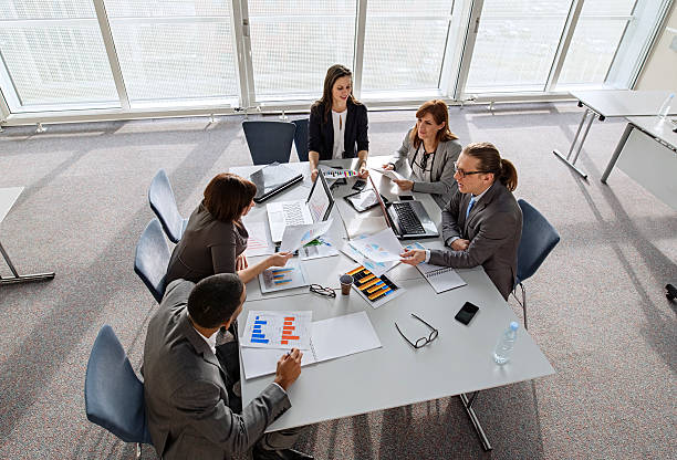 istock Business Team having meeting in modern office 506612508