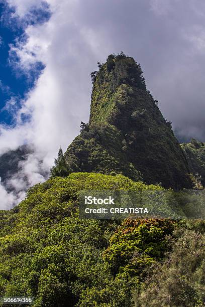 Iao Needle In Hawaii Stock Photo - Download Image Now - Bare Tree, Hill, Iao Valley State Park