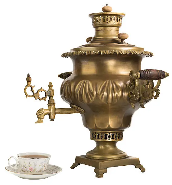 Russian tradition, samovar, kettle, tea, old, antique