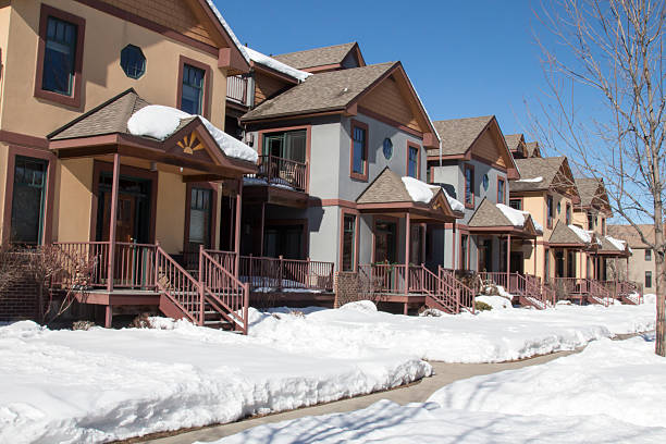 istock Line of Durango condominiums in the winter 506615588