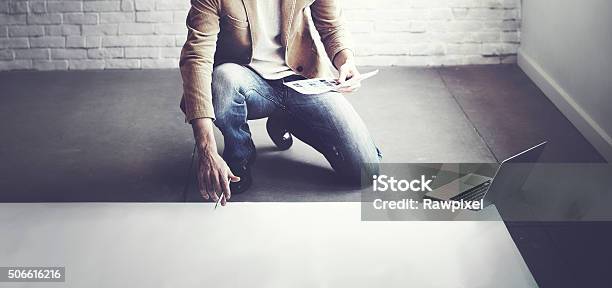 Designer Thinking Ideas Creative Layout Concept Stock Photo - Download Image Now - Adult, Architect, Architecture