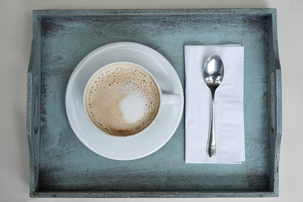 istock Cup of coffee served at a cafe 506616772