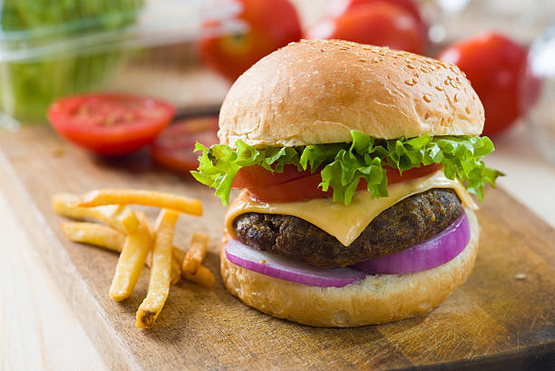 istock hamburger fast food with plenty of raw materials 506617532