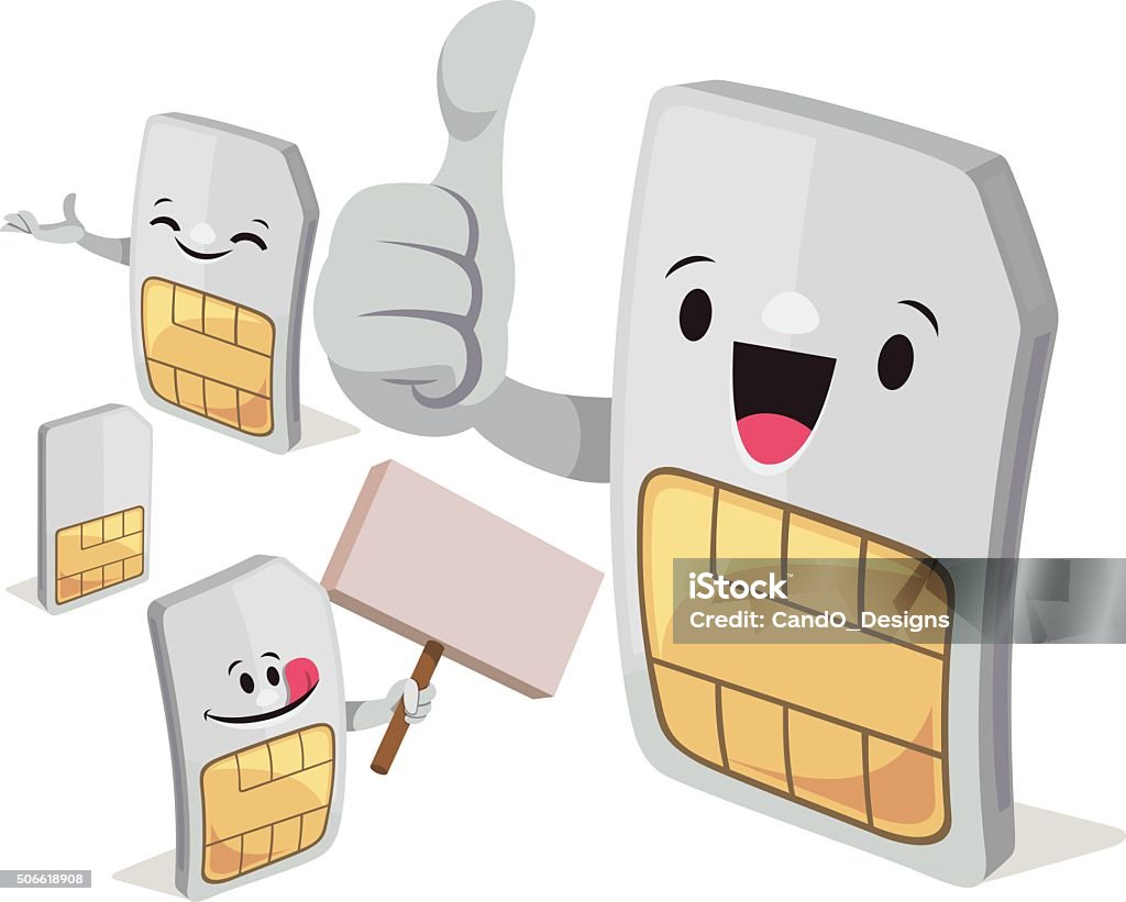 Kartun Kartu Sim Set C Ilustrasi Stok - Unduh Gambar Sekarang - Kartu