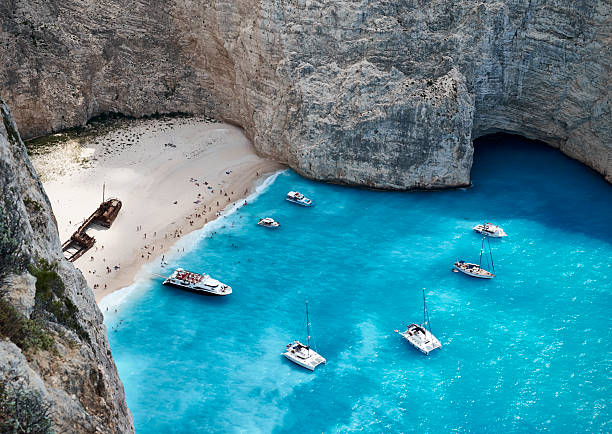 istock Boats At Shipwreck Beach, Zakynthos 506622687