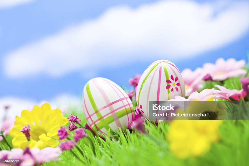 Uova di Pasqua - Foto stock royalty-free di Aiuola